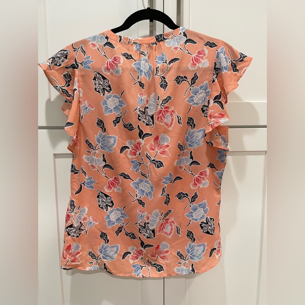 Joie Crisbell Flutter Sleeve Button Front Floral … - image 6